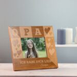 Bild von   bilderrahmen aus holz mit gravjpg | fotogeschenkideende 🎀 Geschenke mit eigenem Foto Motiv o Text