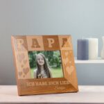 Bild von bilderrahmen aus holz mit gravjpg | fotogeschenkideende 🎀 Geschenke mit eigenem Foto Motiv o Text