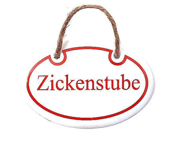 Bild von emailleschild zickenstubejpg | fotogeschenkideende 🎀 Geschenke mit eigenem Foto Motiv o Text