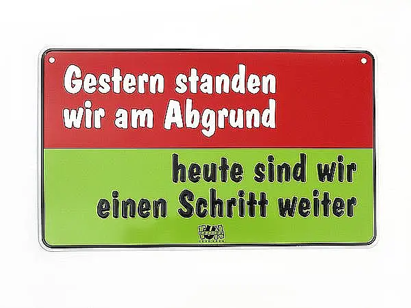 Bild von funschild gestern standen wirjpg | fotogeschenkideende 🎀 Geschenke mit eigenem Foto Motiv o Text