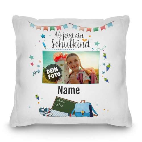 Bild von kissen ab jetzt schulkindjpg | fotogeschenkideende 🎀 Geschenke mit eigenem Foto Motiv o Text